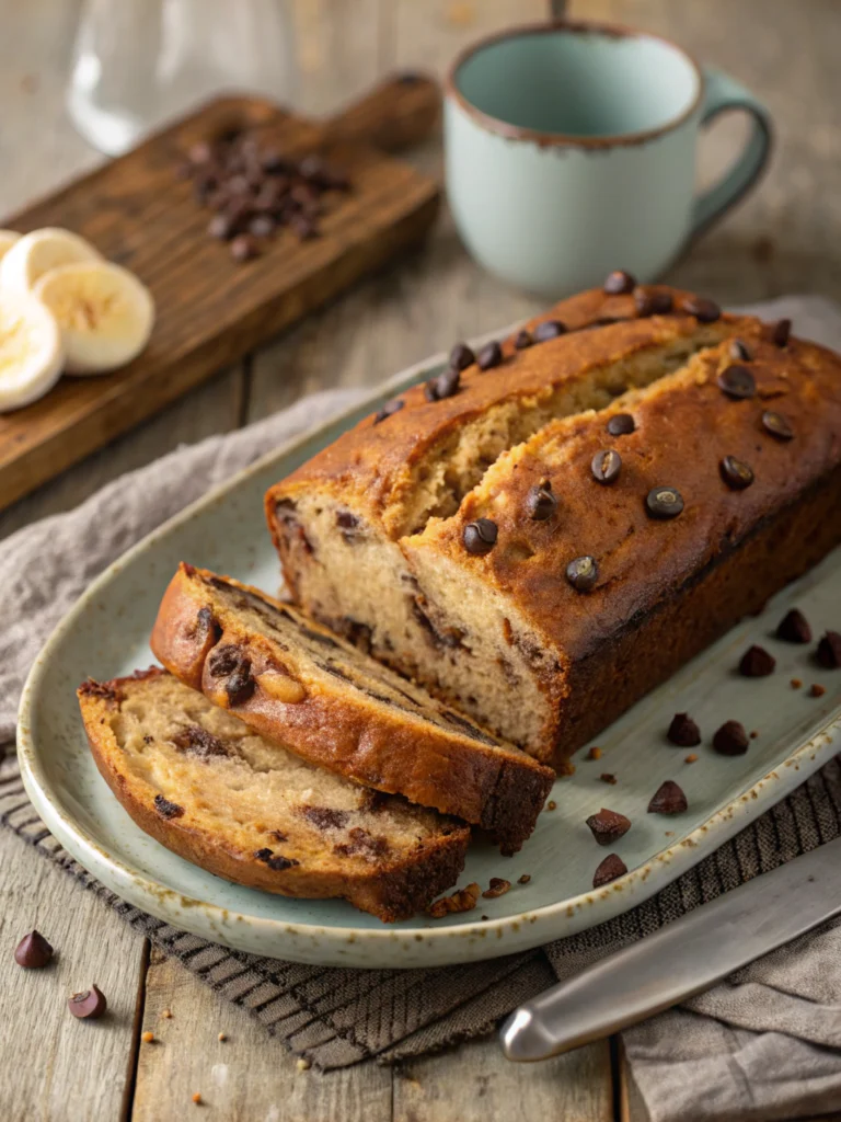 5-Ingredient Chocolate Chip Banana Bread Recipe