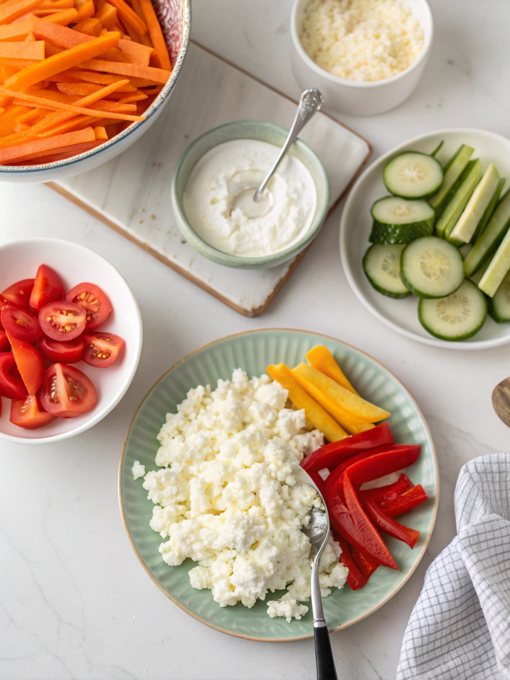 cottage cheese snacks preparing steps