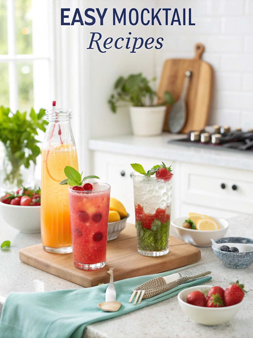 easy mocktail recipes preparing steps