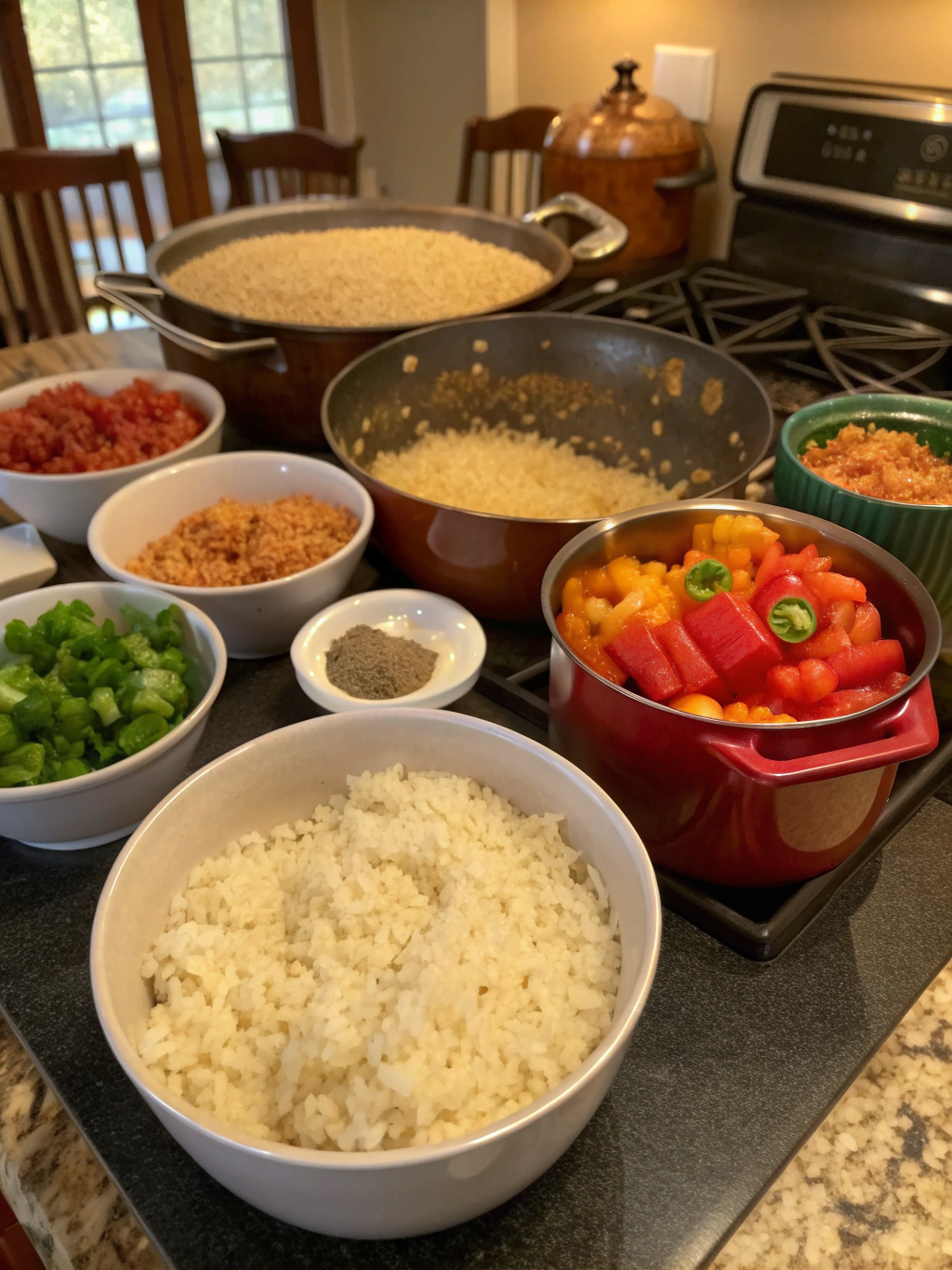 cajun rice recipe preparing steps