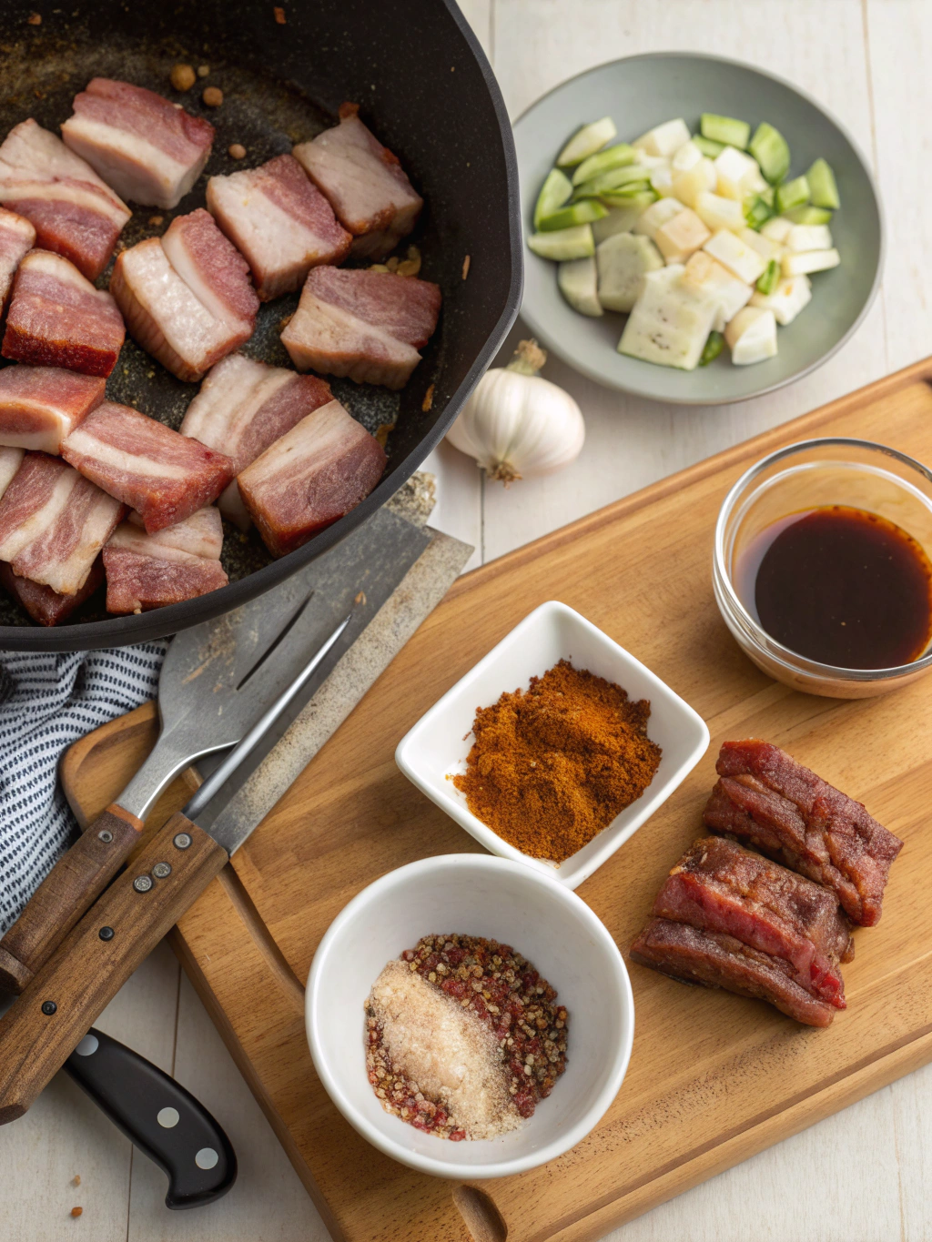 pork belly burnt ends recipe preparing steps